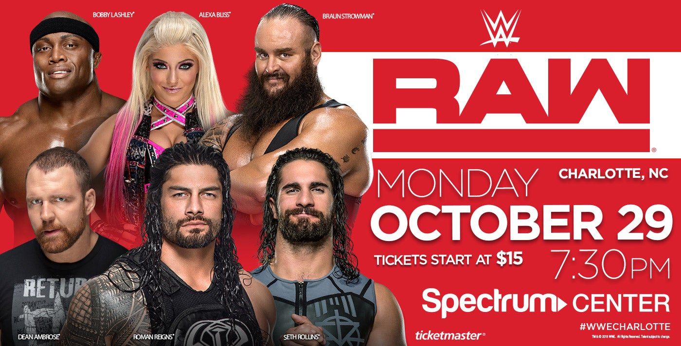 Wwe Monday Night Raw Spectrum Center Charlotte