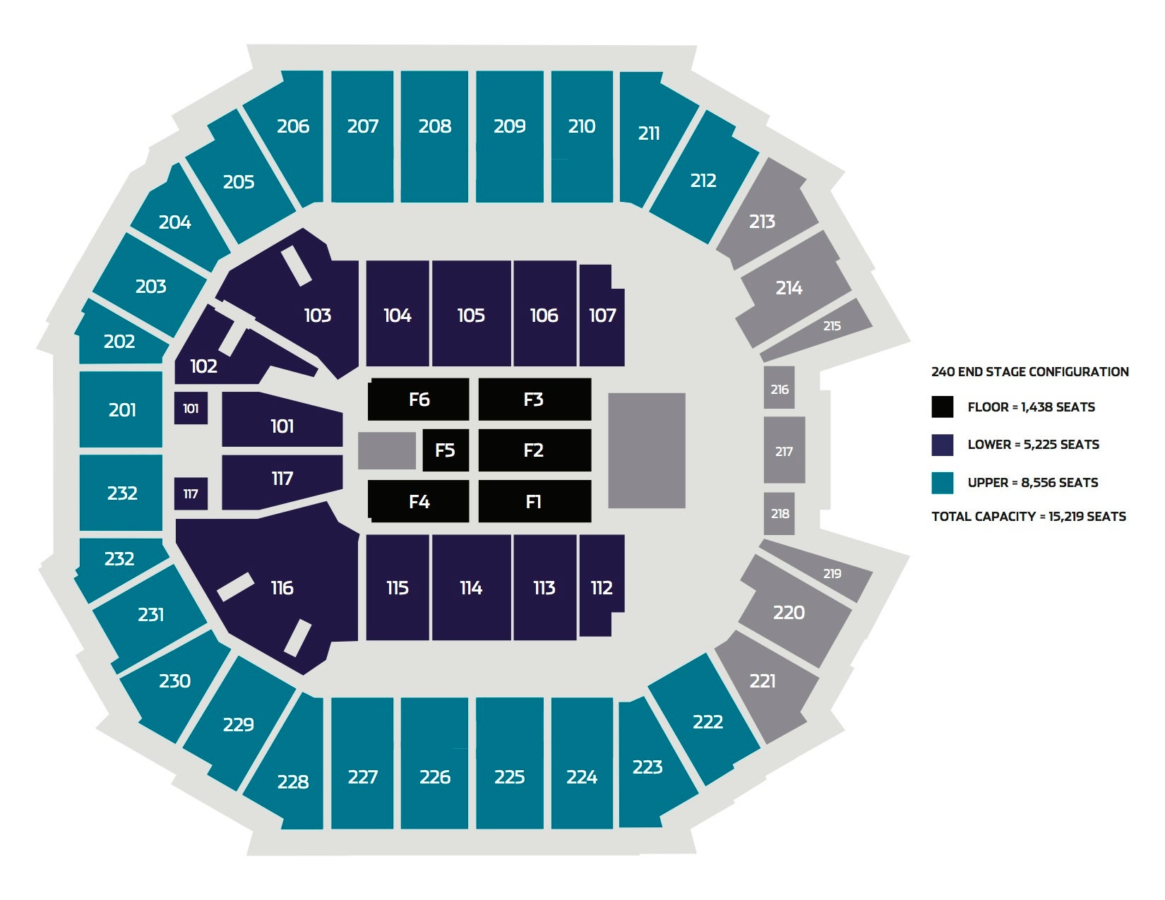 Spectrum Center Seating Chart With Seat Numbers