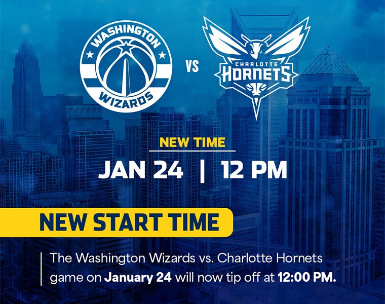 Hornets Start Time Against Washington On Saturday Changed To 12 PM